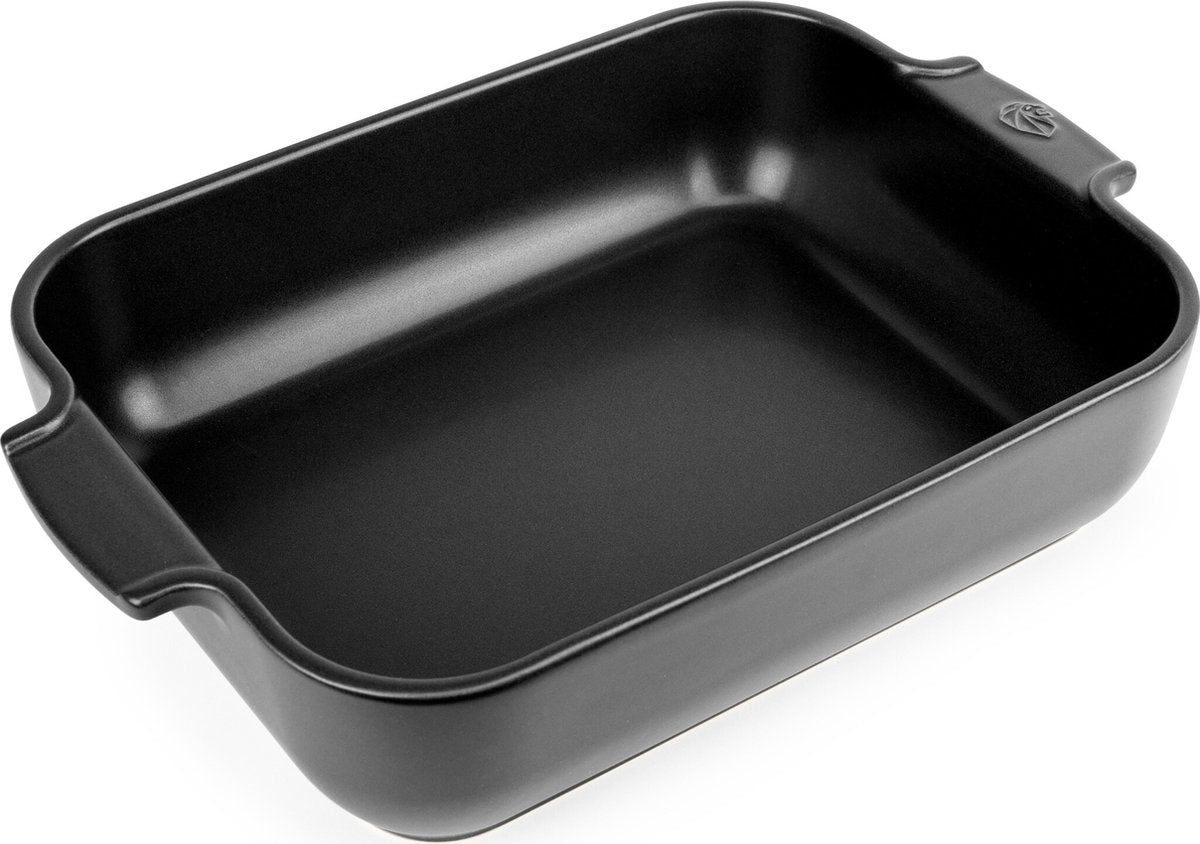 Peugeot ovenschaal rechthoek 32cm- zwart satijn