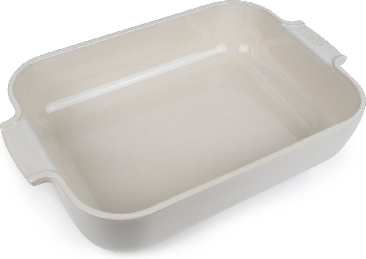 PEUGEOT APPOLIA rechthoekigekeramische ovenschaal 36cm - Ecru