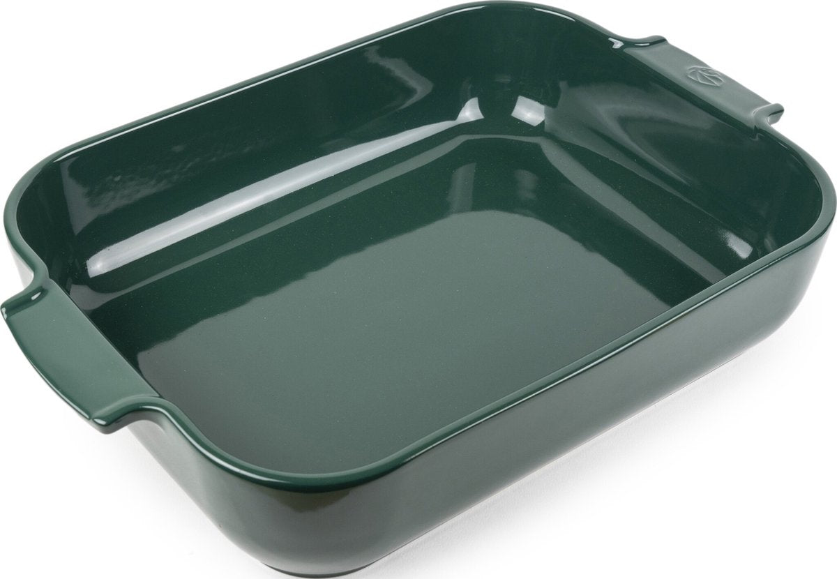 PEUGEOT APPOLIA rechthoekige keramische ovenschaal 40cm - Bosgroen