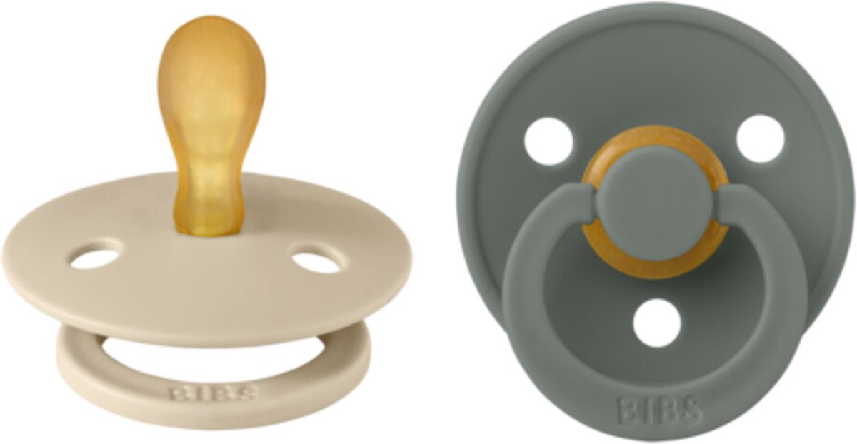 BIBS Fopspenen symmetric 2st.- maat 2 - vanille/ pine                 4835153
