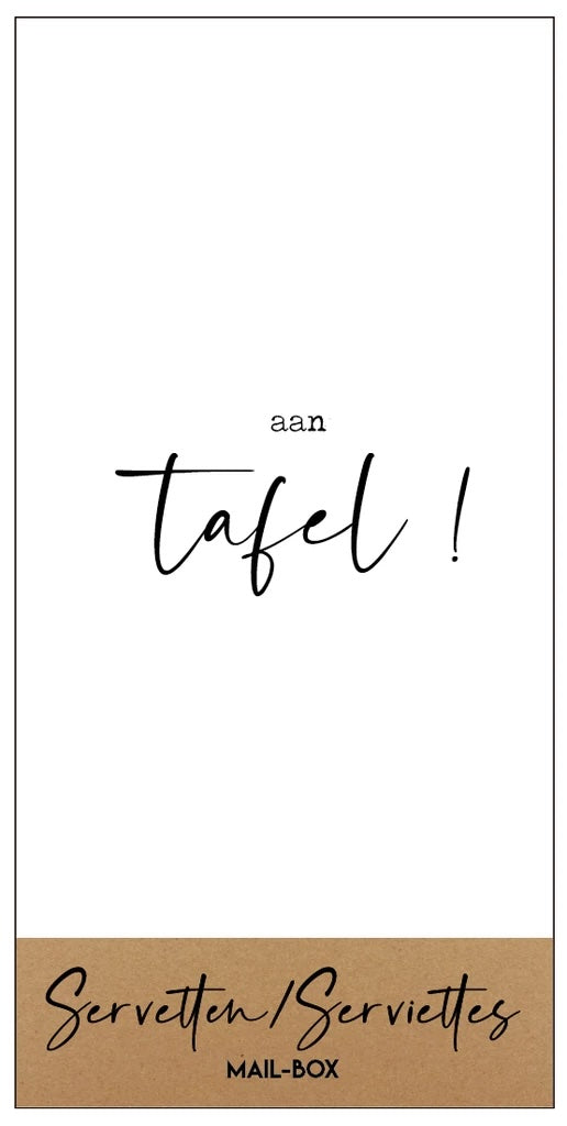 Servetten 10x20cm 15st.- Aan tafel