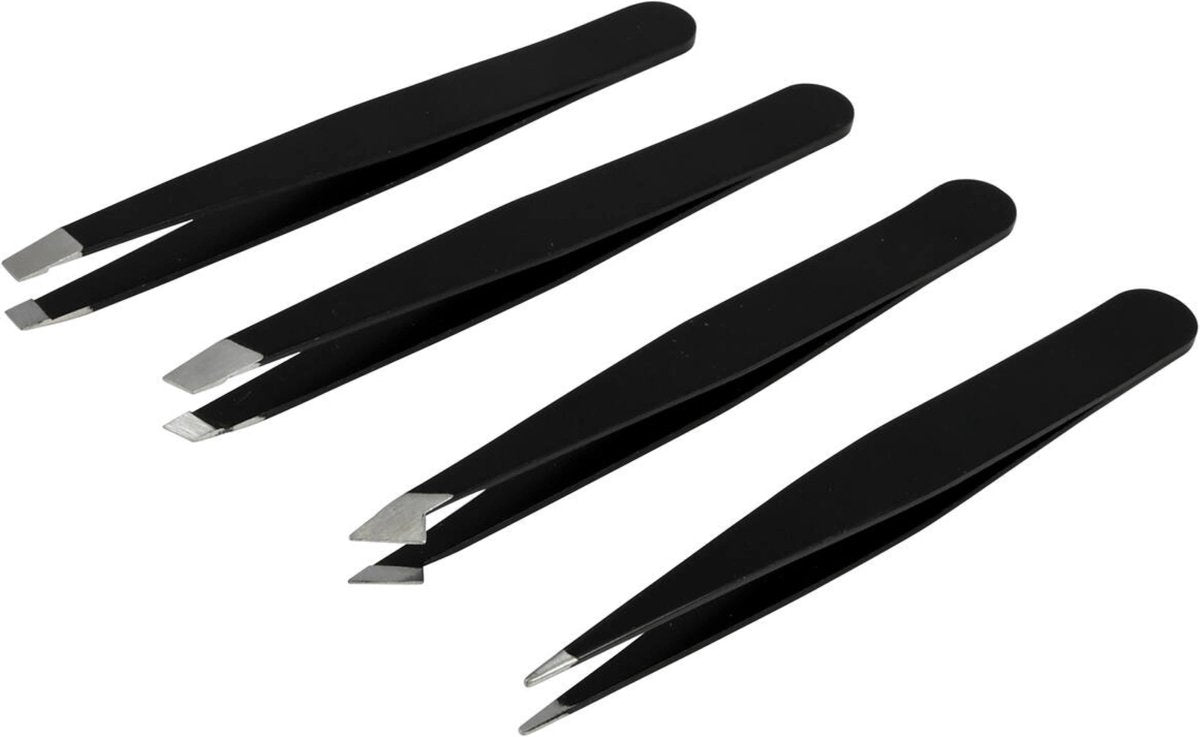 Pincet set 4-delig
