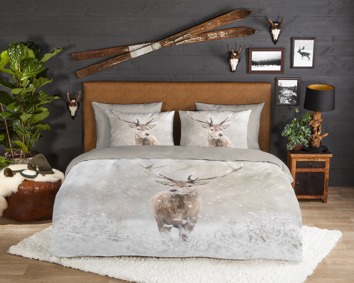GOODMORNING Dekbedovertrek - 200x220cm - 10077 flanel zand