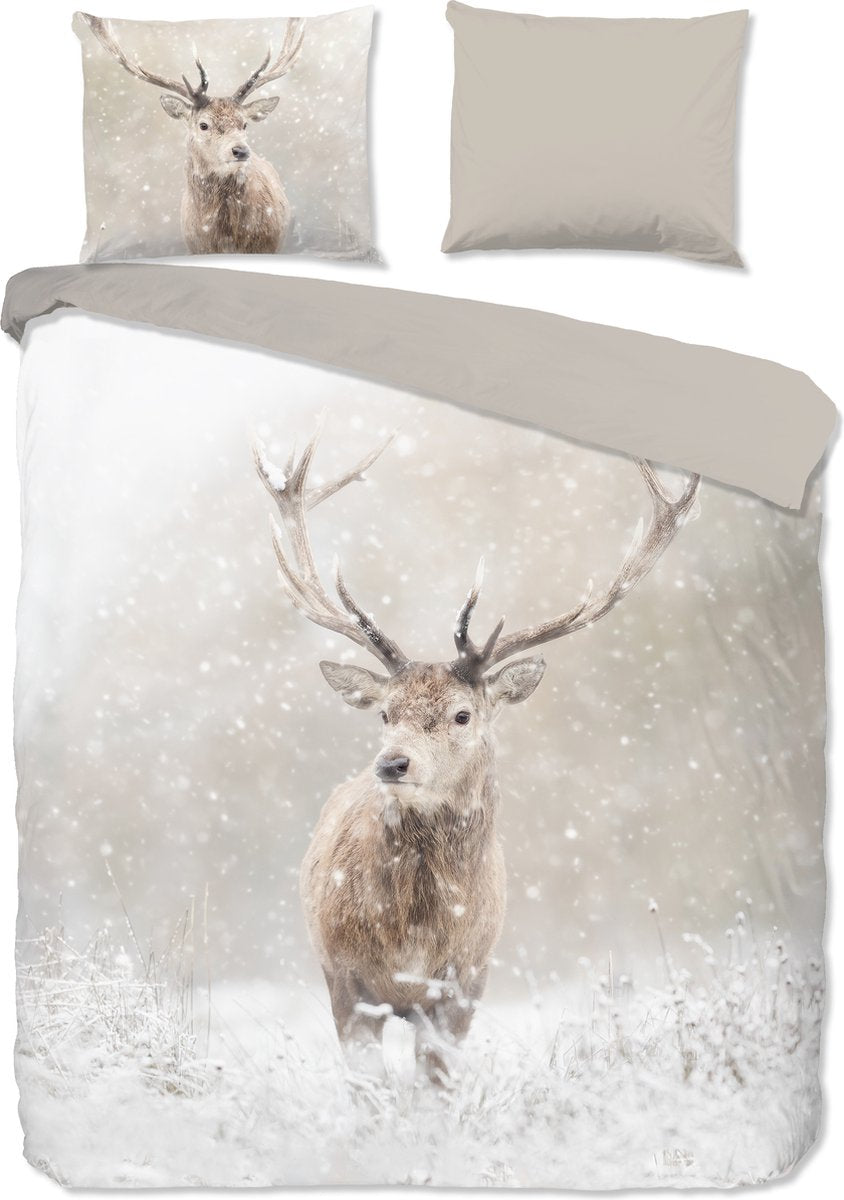 GOODMORNING Dekbedovertrek - 200x220cm - 10077 flanel zand