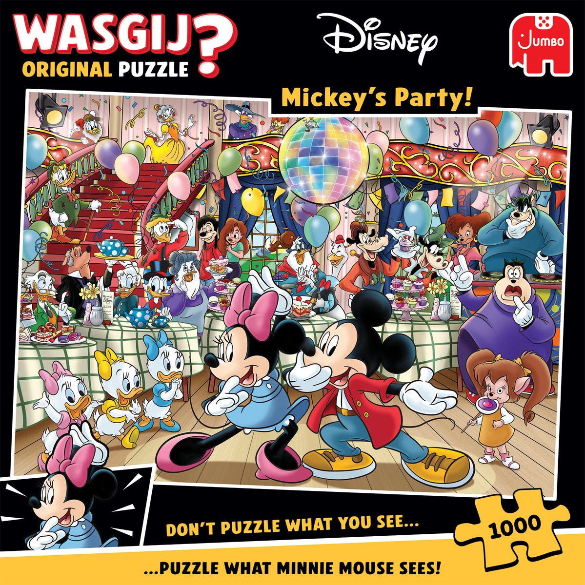 JUMBO Puzzel 1000st. - Wasgij Original Disney - Mickeys feestje!