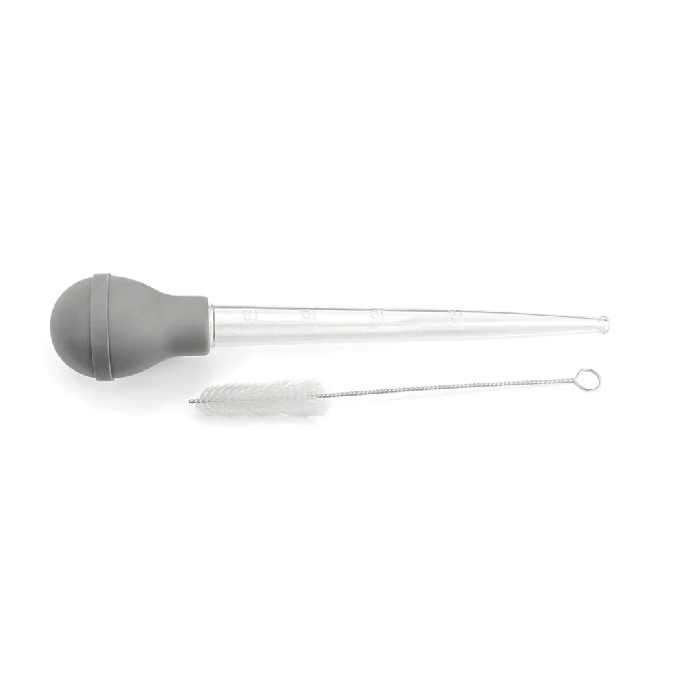 METALTEX Silicone pomp - 60x285mm sauspeer- vleesbedruiper met borstel