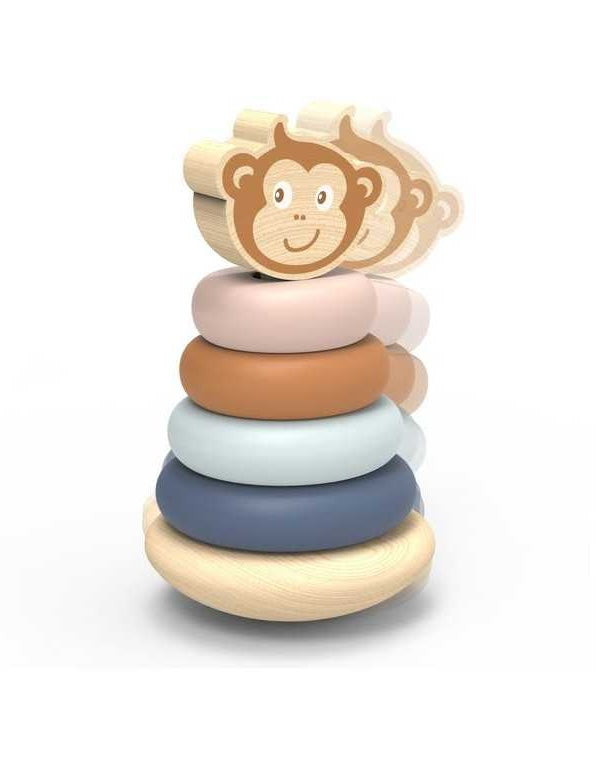 SPEEDY MONKEY roly poly stapelaar - 9.4x 9.4x17.5cm - 12m+