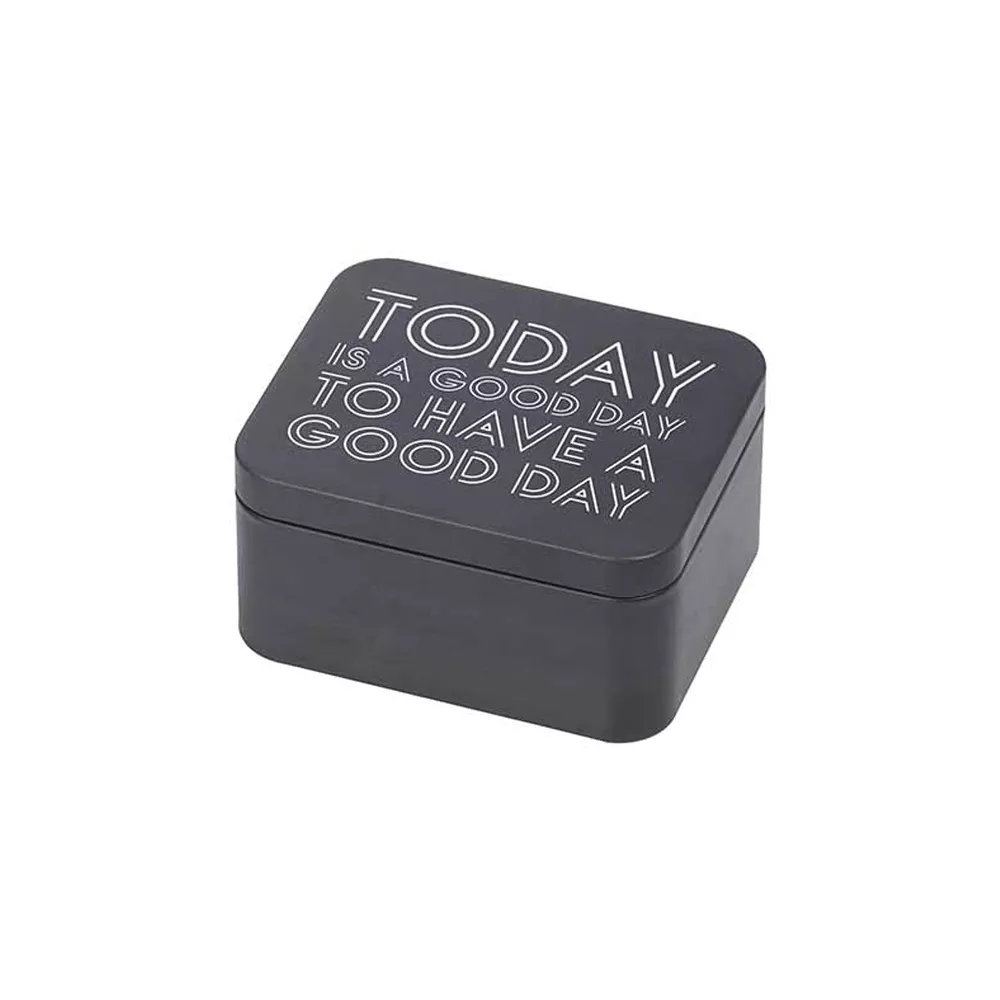 BIRKMANN Colour kitchen geschenkbox - good day - 12x10x6.2cm - grijs