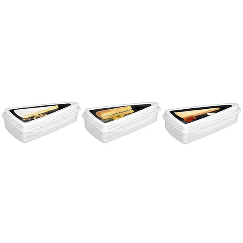 HEGA HOGAR Bewaardoos voor punt kaas - ass.            (prijs per stuk)