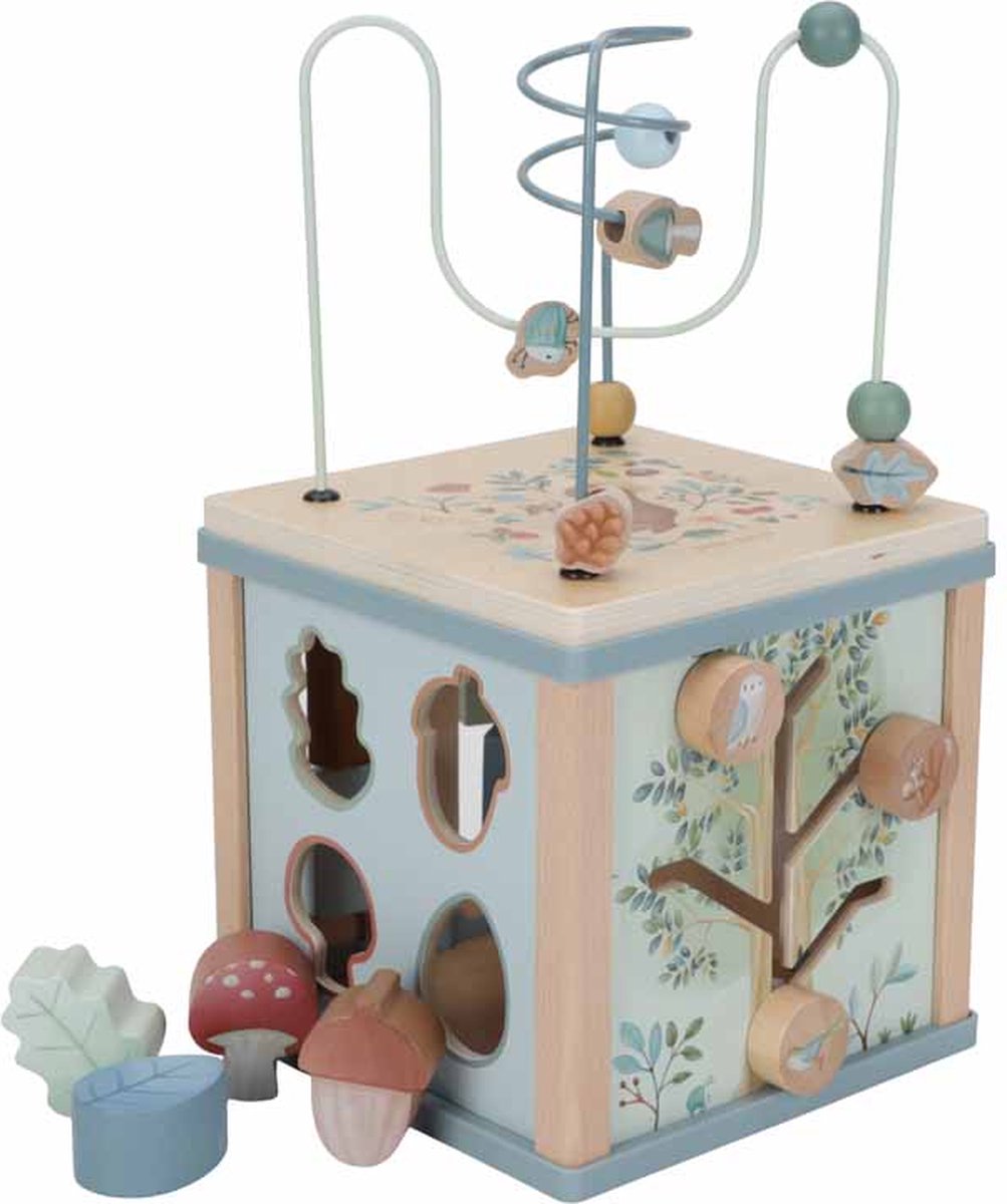 LITTLE DUTCH Houten activiteitenkubus forest friends