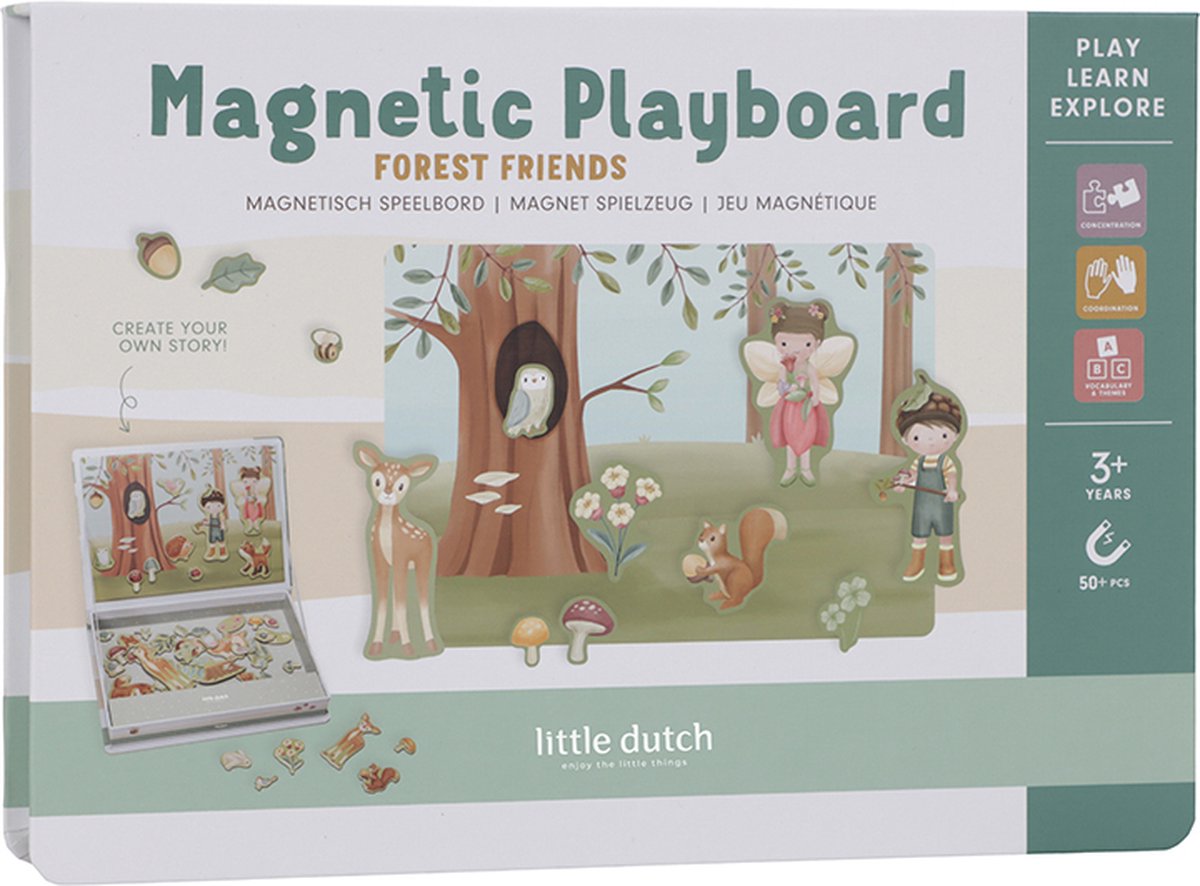 LITTLE DUTCH Magnetisch speelbord forest friends