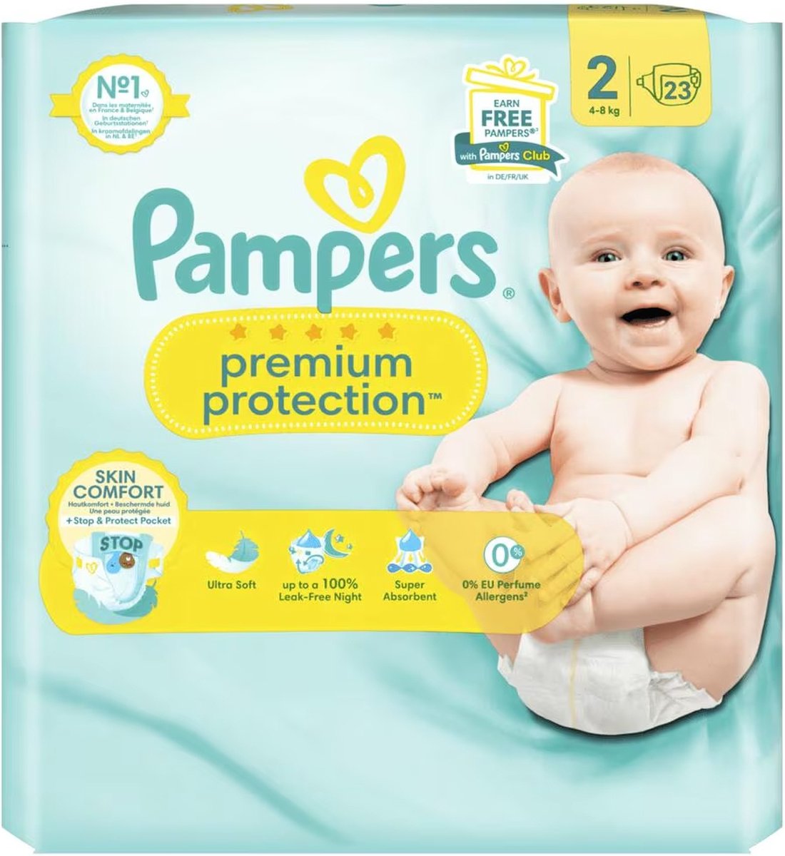 PAMPERS Premium protection maat 2 4/8kg- 23st.