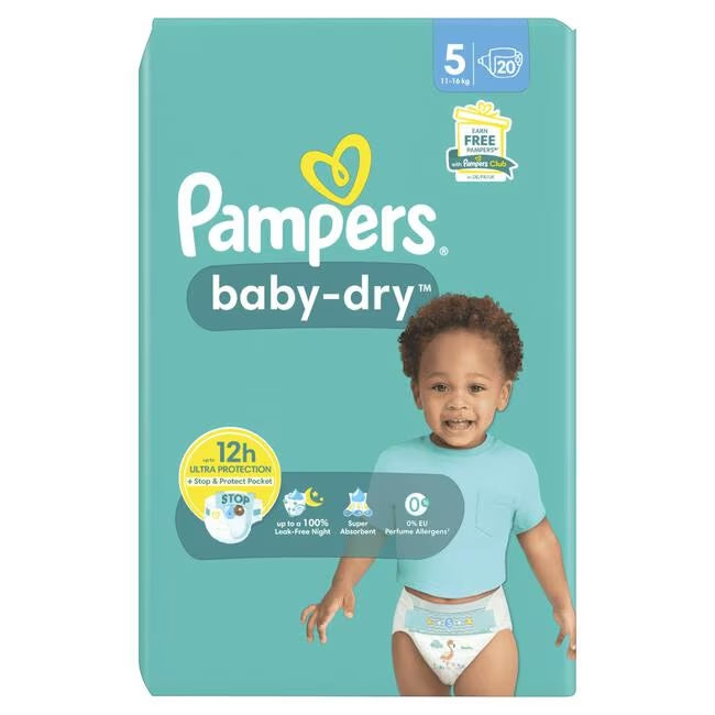 PAMPERS Baby dry maat 5 11/16kg - 20st.