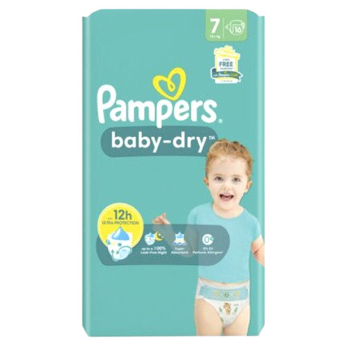 PAMPERS Baby dry maat 7 +15kg - 16st.
