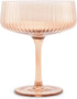 S&P Ray - 4 coupe champagneglazen 230ml amber kleur - met ribbel