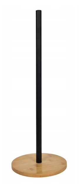 Toiletrolhouder zwart/ bamboe - 52cm