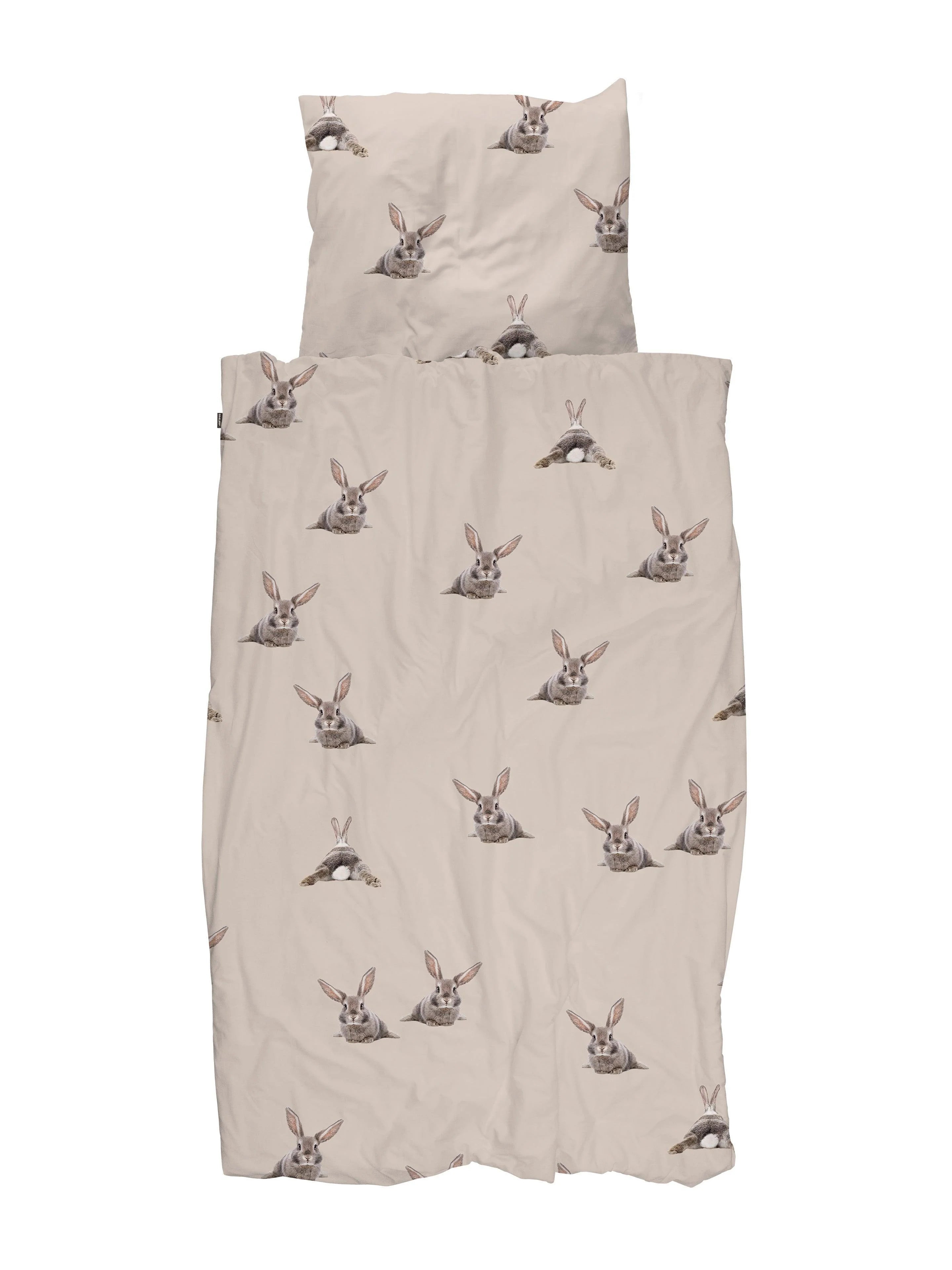 SNURK Bunny dekbedovertrek flanel - 140x200cm - beige