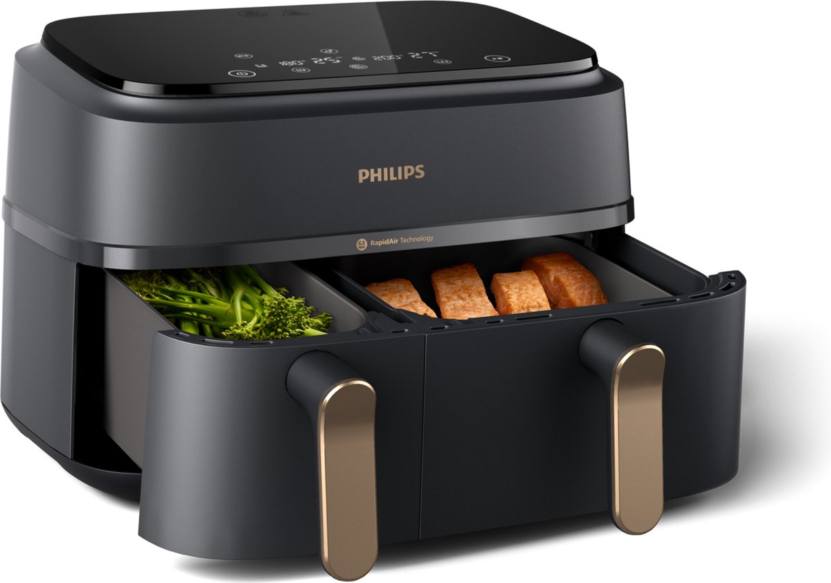 PHILIPS Airfryer serie 3000 - 2manden - zwart digitaal hetelucht friteuse
