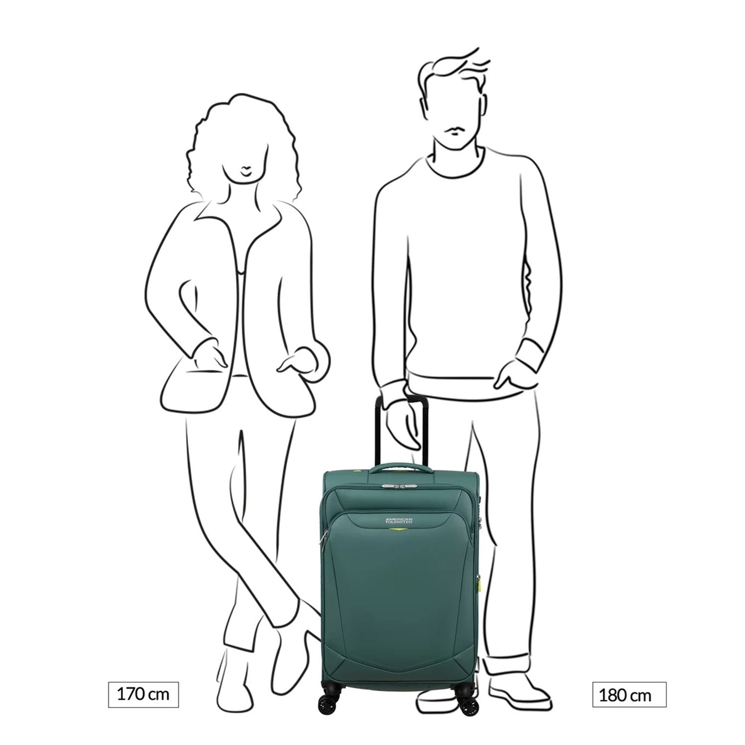 American Tourister SUMMERRIDE reiskoffer spinner M exp.- zwart