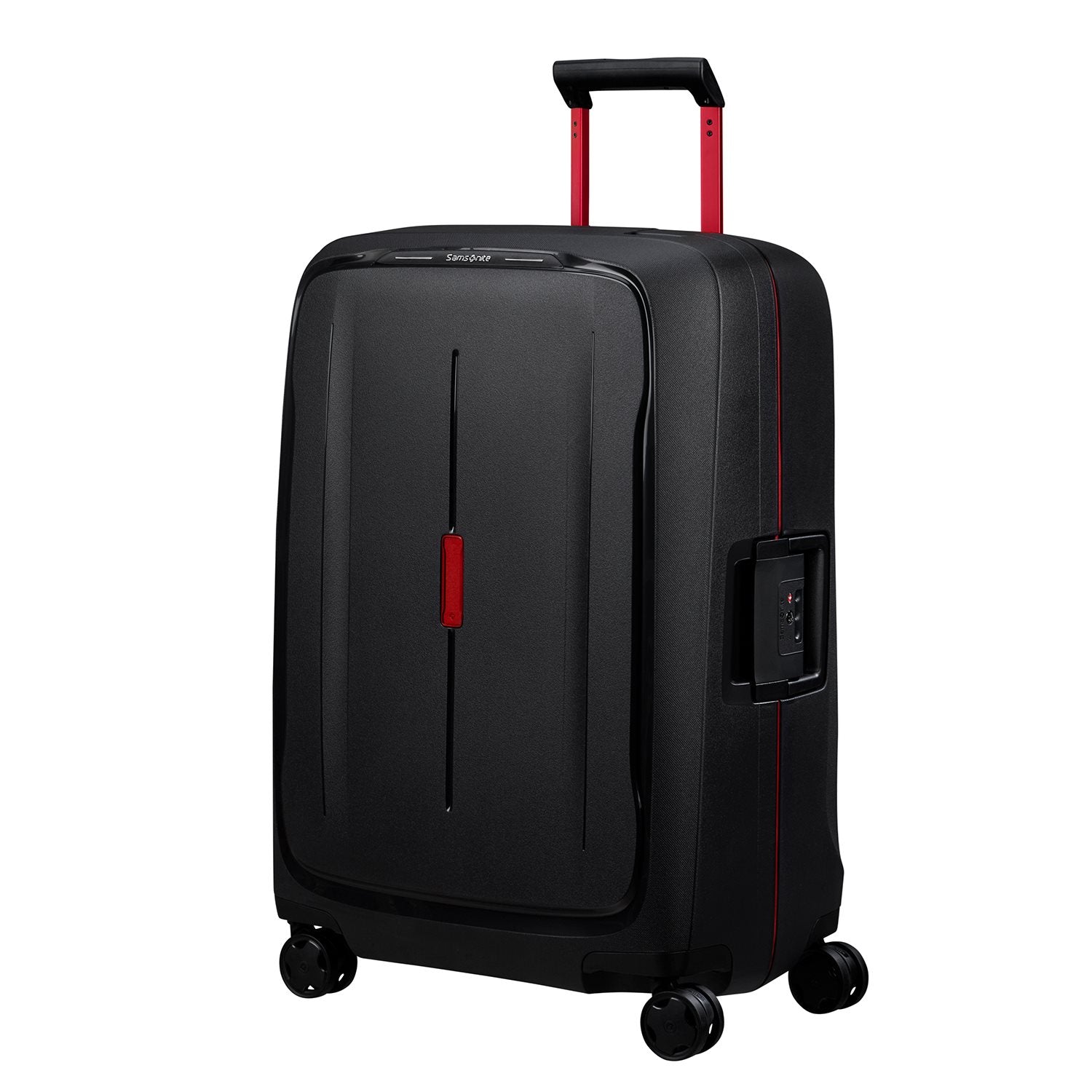 Samsonite ESSENS spinner reiskoffer - 69 x25cm 4 wielen - Charcoal/Red
