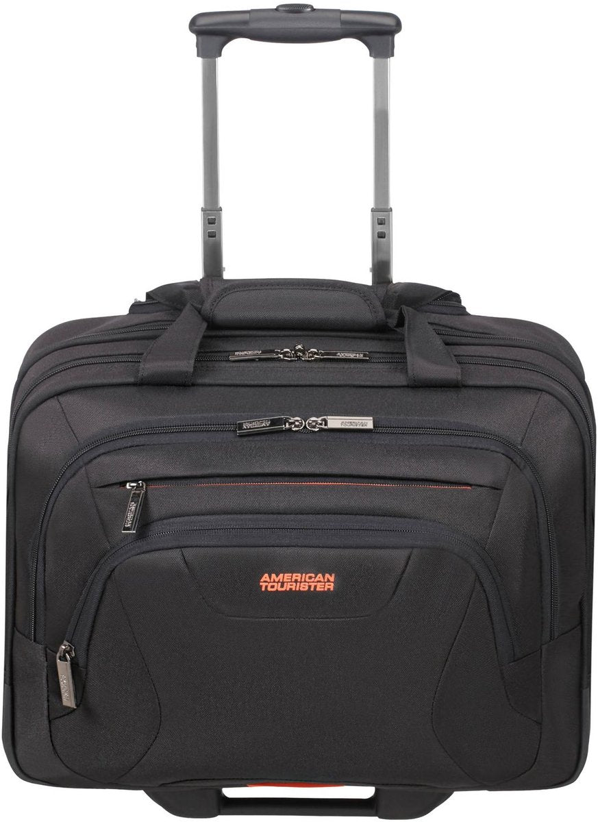 American Tourister AT WORK rolling tote 15.6" black/orange