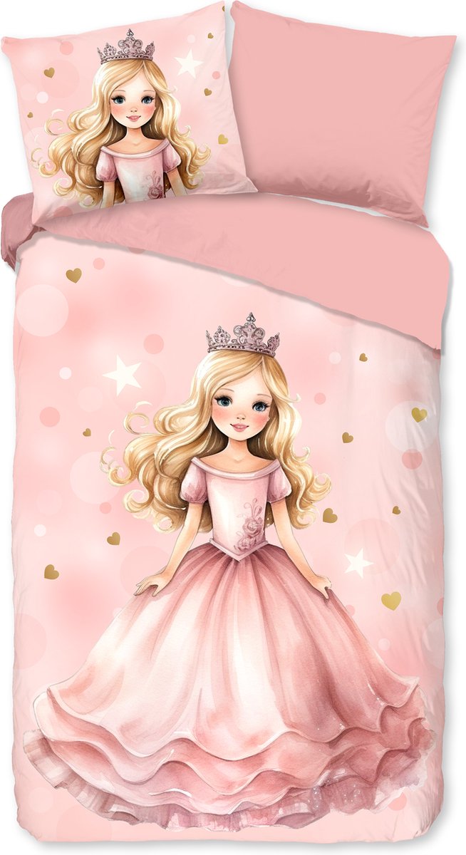 GOODMORNING Dekbedovertrek kids- 140x22 cm - 33135 pink