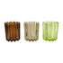 HOME SOCIETY Evie theelichthouder - 9.5x 11cm - multicol. ass.    (prijs per stuk