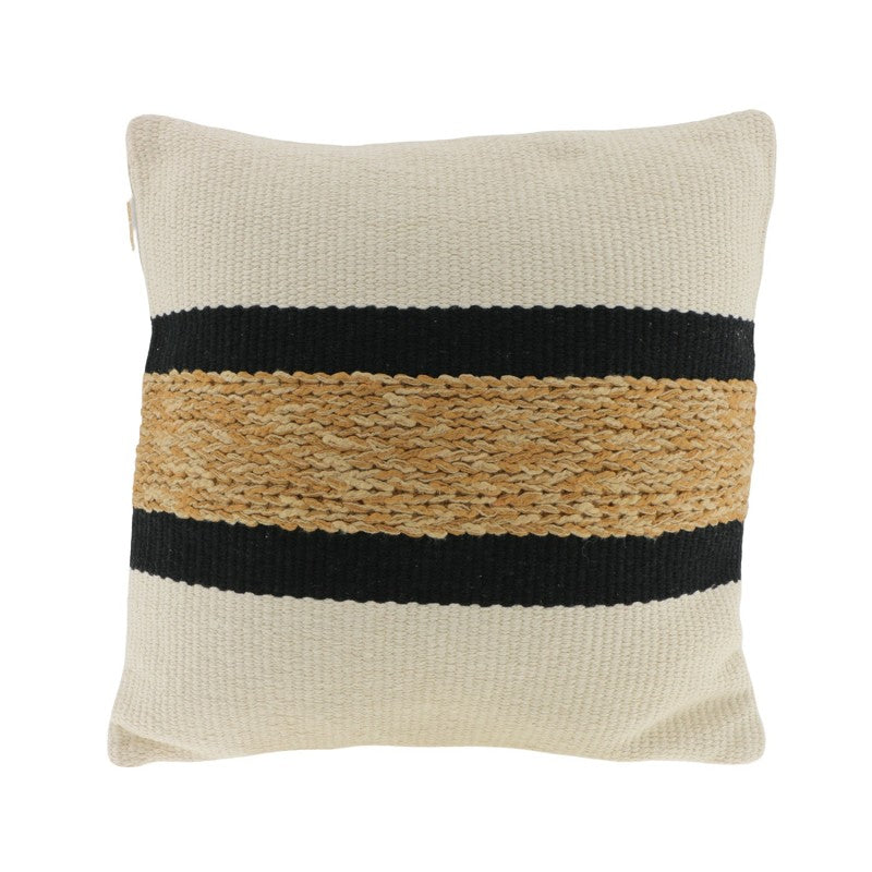 HOME SOCIETY Sam gestreept kussen- 45x45 cm - bruin