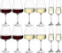 Leonardo PALADINO - Glazen set 12dlg 4 champagne, 4 rode & 4 witte wijnglazen
