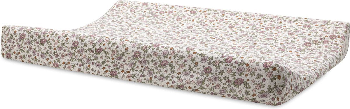 JOLLEIN Hoes aankleedkussen jersey - 50x 70cm - retro flowers