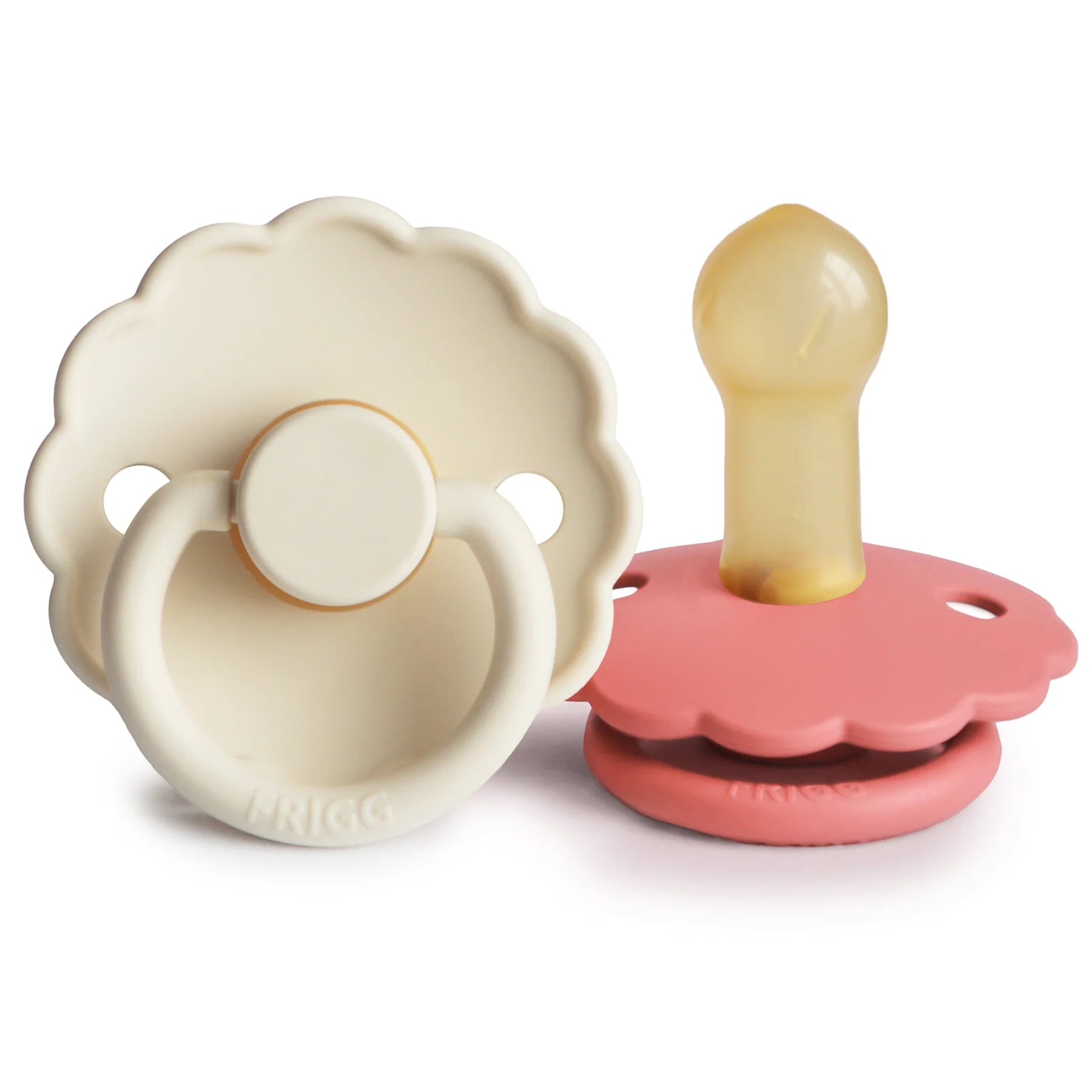 DAISY Latex fopspeen 2pack - cream/poppy