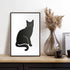 Slim frame black - 20x30cm - black cat