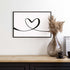 Slim frame black - 20x30cm - heart lines