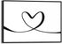 Slim frame black - 20x30cm - heart lines