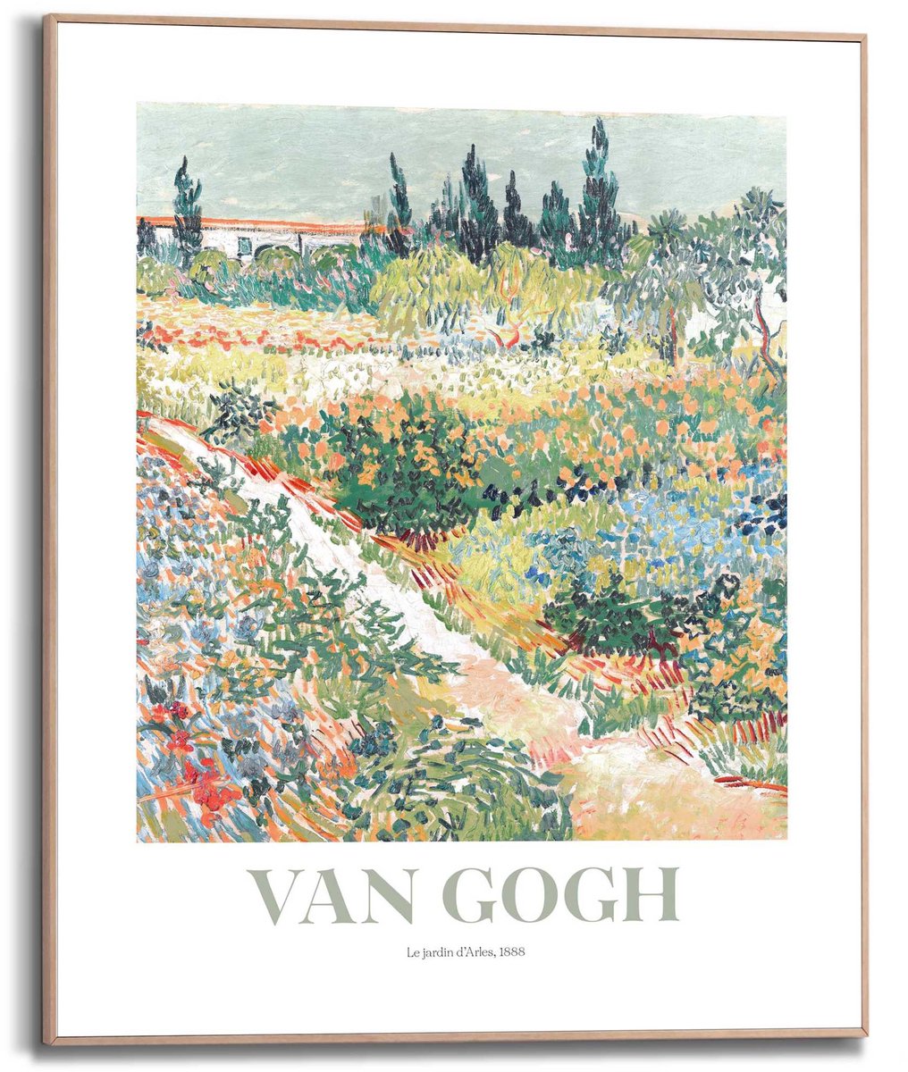 Slim frame wood - 40x50cm - Van Gogh garden des Arles