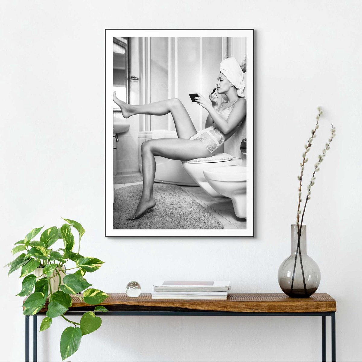Slim frame black - 50x70cm - getting dressed