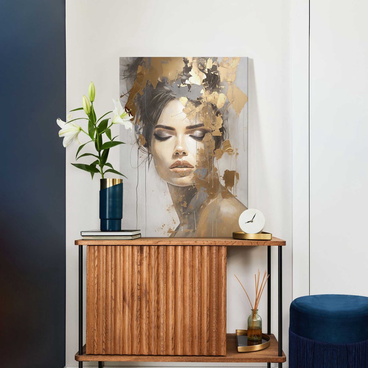 Giclee on canvas - 50x70cm - chique gold