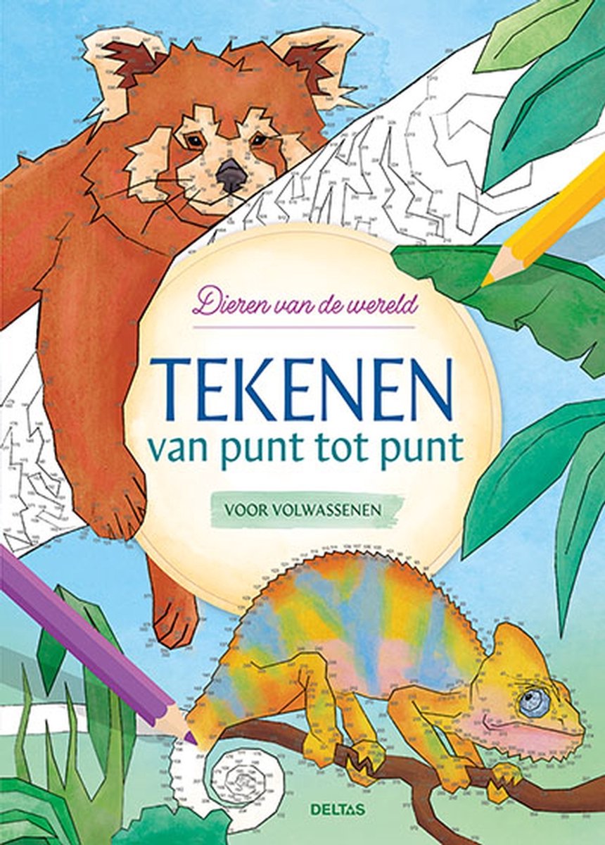 Dieren van de wereld - Tekenen van punt tot punt voor volwassenen