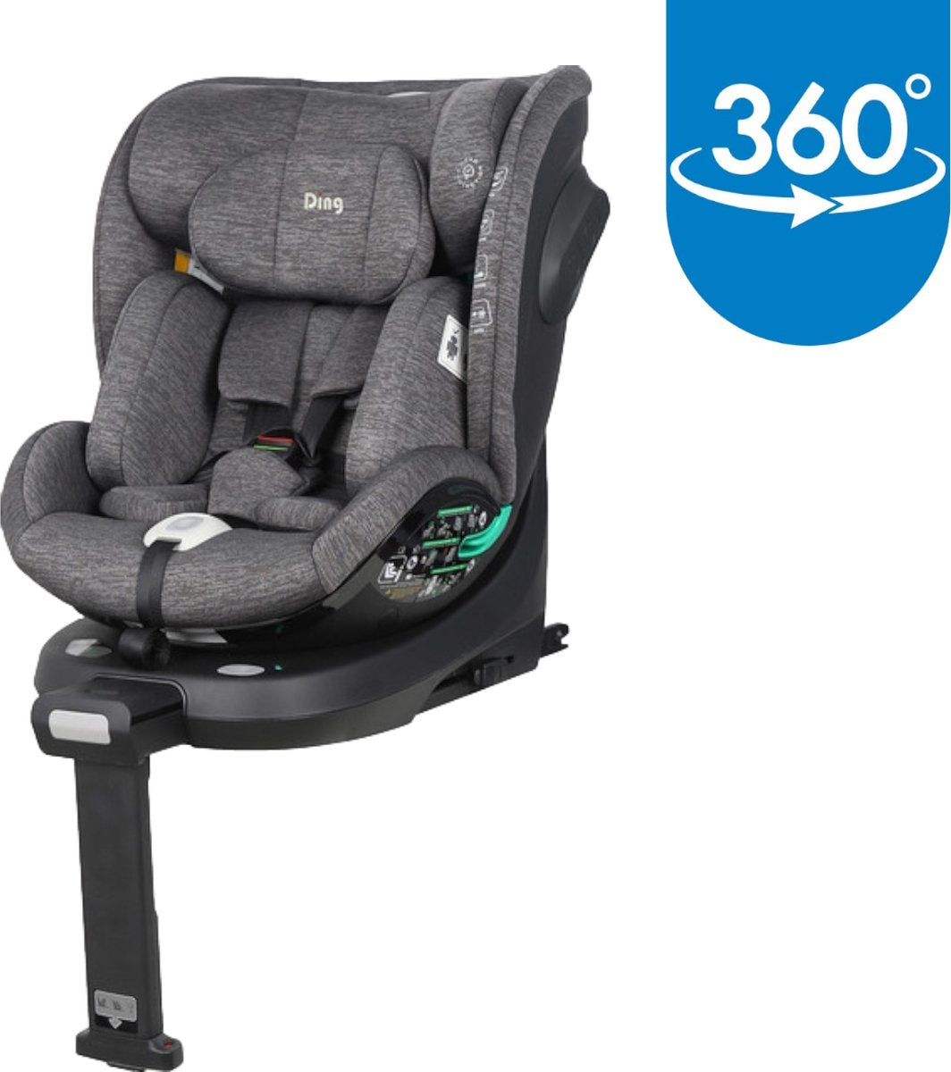 DING Fynn autostoel 360 graden - groep 0 /1/2/3 - grijs