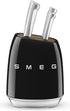 SMEG Messenblok 6 rvs messen - zwart