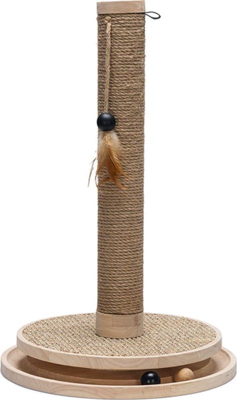 BEEZTEES Krabpaal Serpa Figo - grijs 50x50x92cm