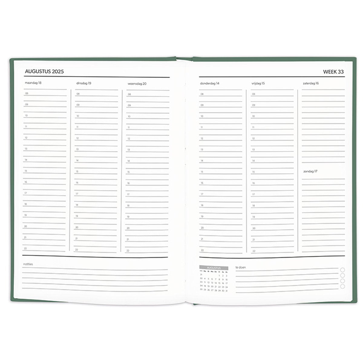 SOHO Planner 29x21cm urban groen