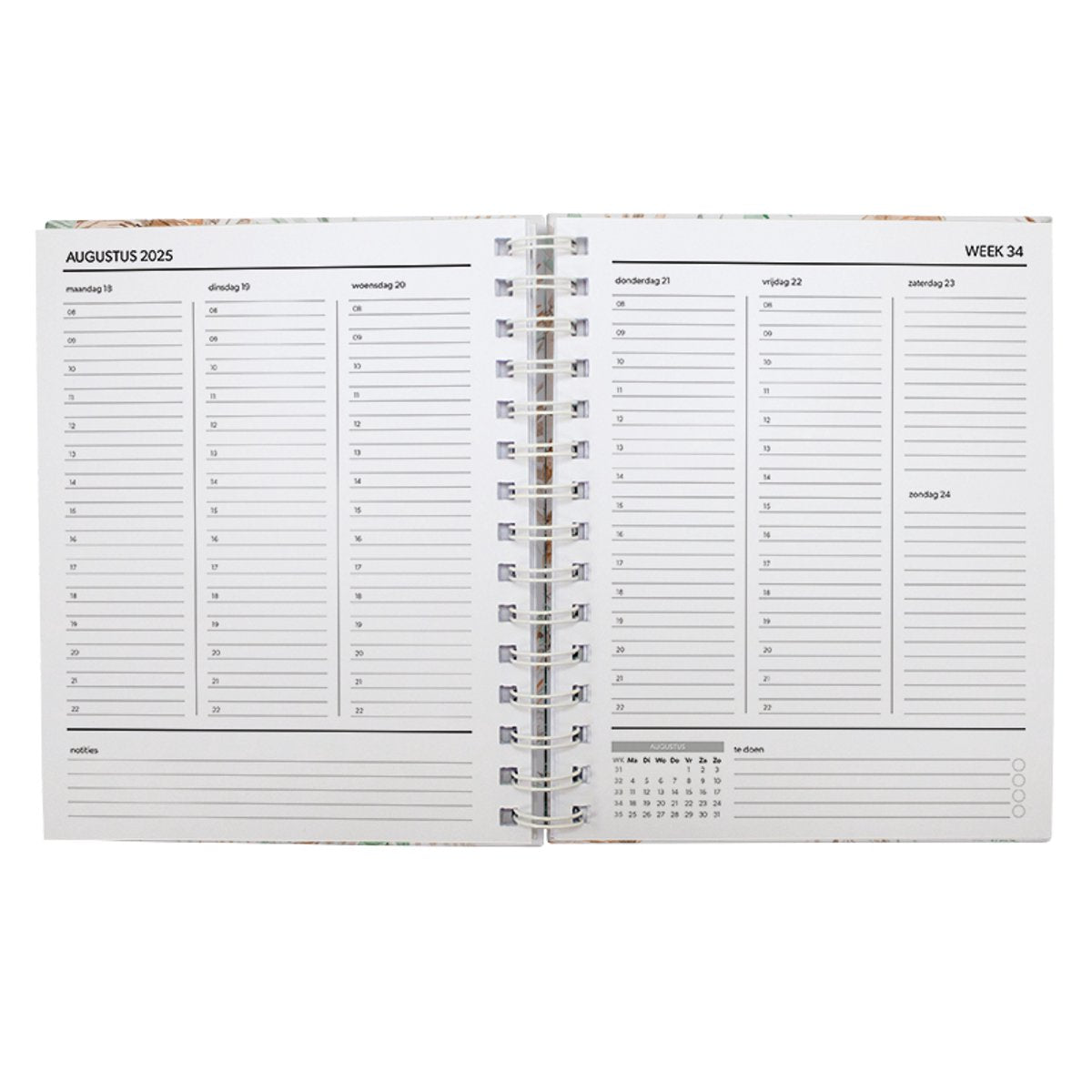 Planner spiraal 20x16cm bloom
