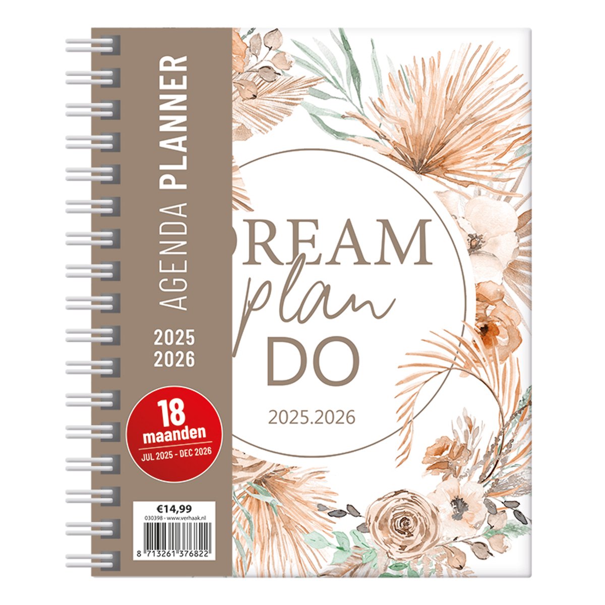 Planner spiraal 20x16cm bloom