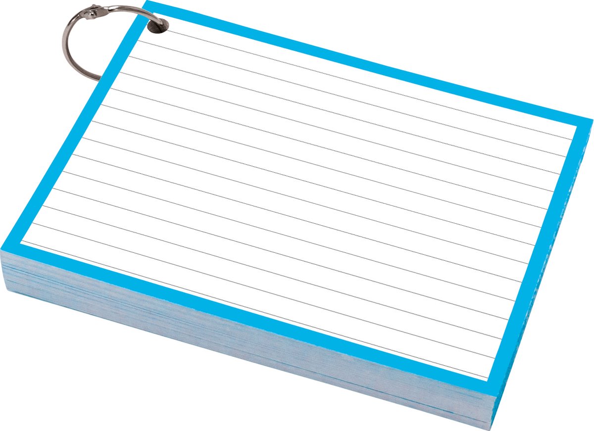 Flashcards A6 50st.- blauw