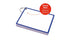 Flashcards A6 m/ clipring - blauw dots