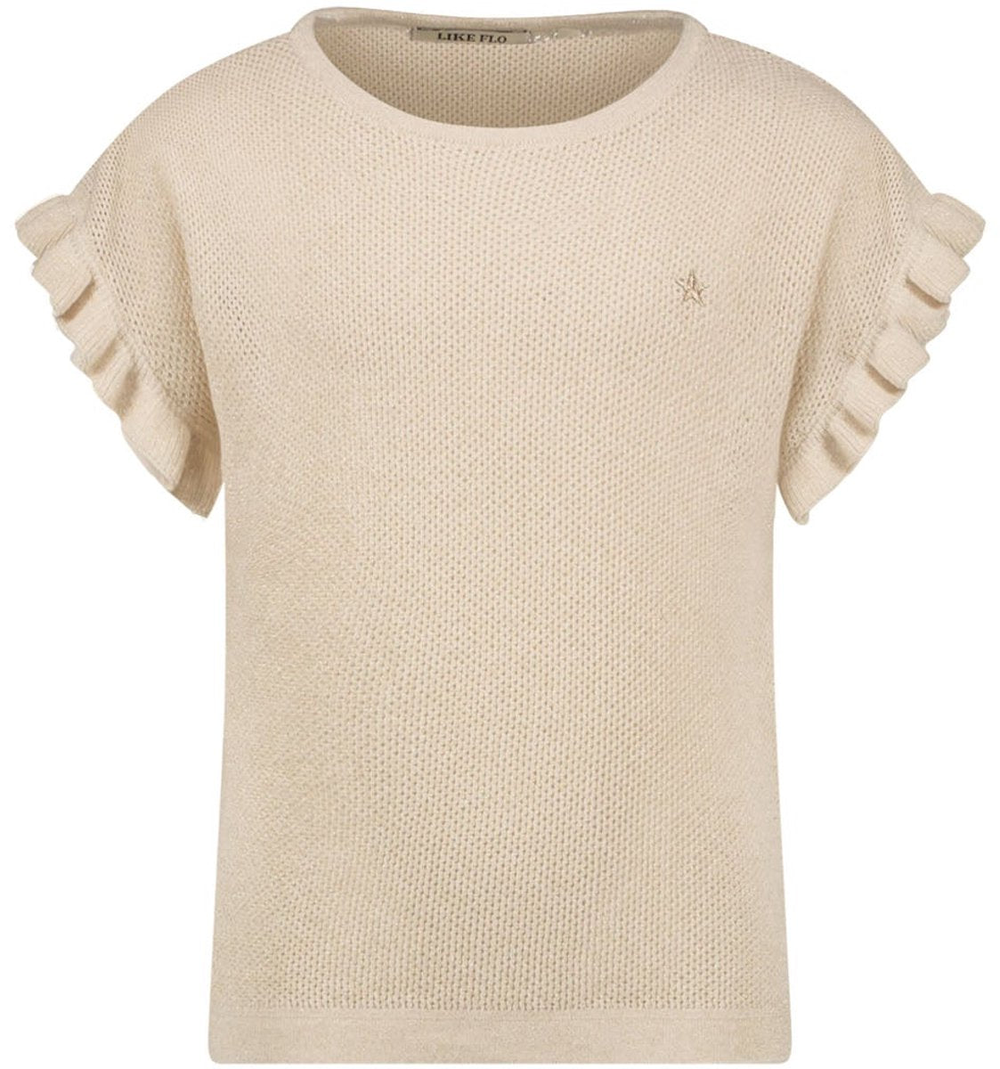 FLO G T-shirt EMMA - glitter soft gold - 104
