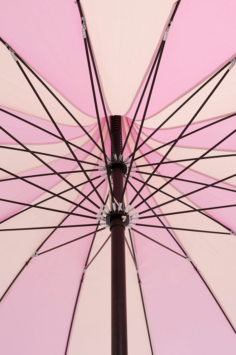 RISSY Parasol - hoogte: 238cm - dia:220cm - roze