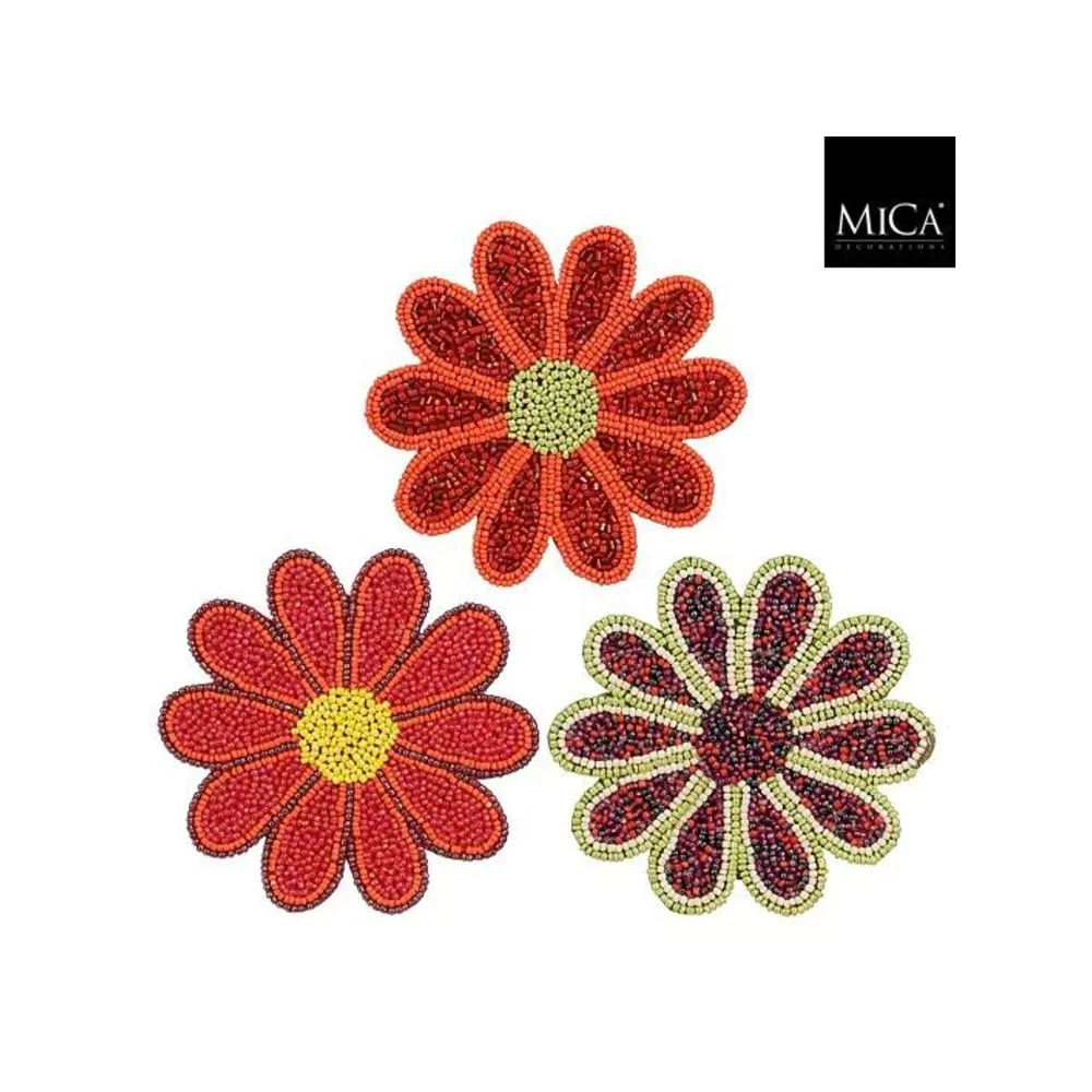 Onderzetter bloem 10cm - ass. (prijs per stuk)