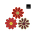 Onderzetter bloem 10cm - ass. (prijs per stuk)